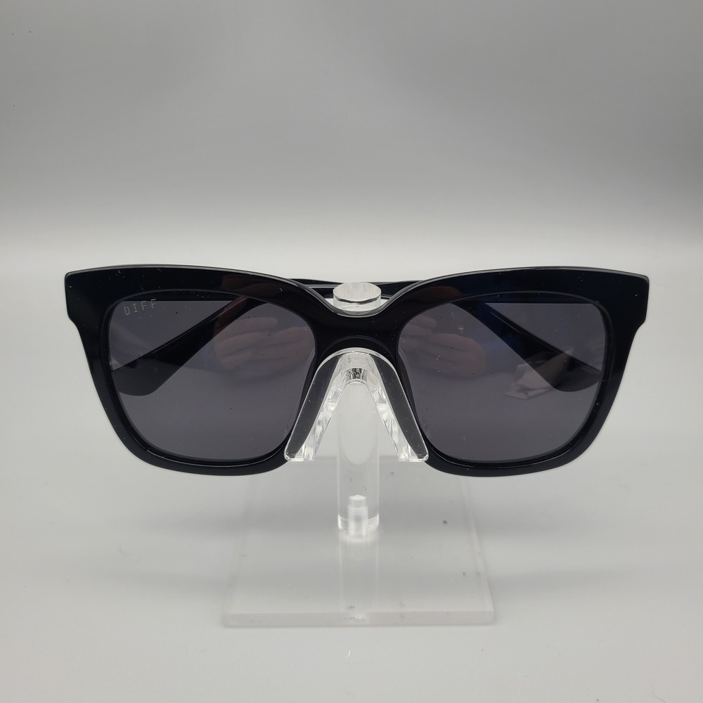 DIFF Eyewear Bella Polarized Sunglasses Black Grey BK-GR10P Oversized Square